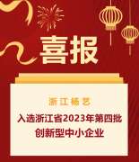 喜报|浙江银娱优越会717入选浙江省2023年第四批创新型中幼企业名单